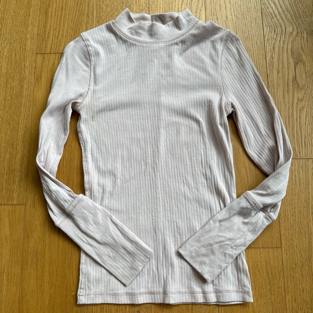 Free People Light Pink Long Sleeve Tee